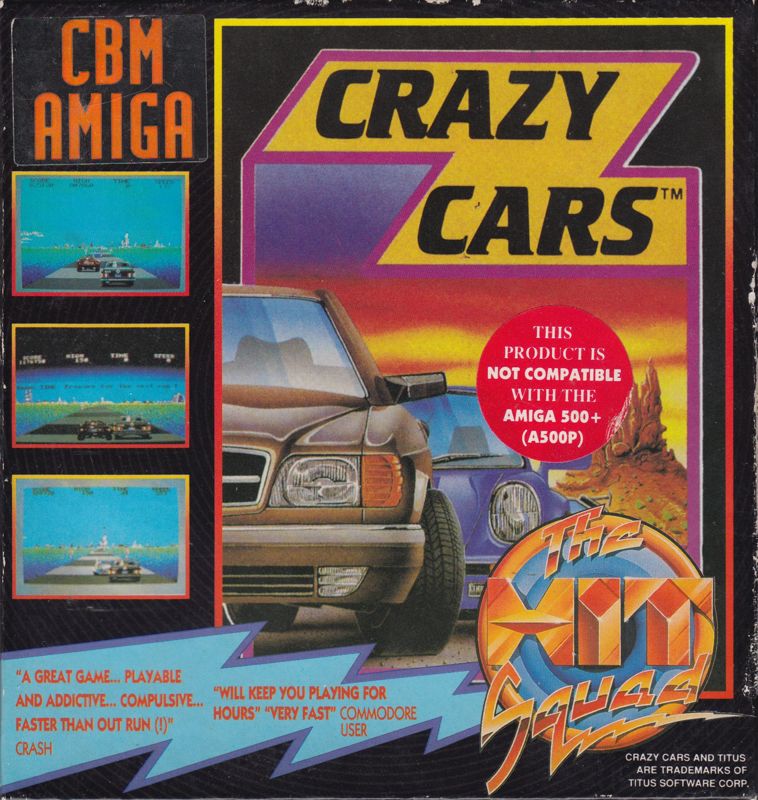 Crazy Cars box art for MSX